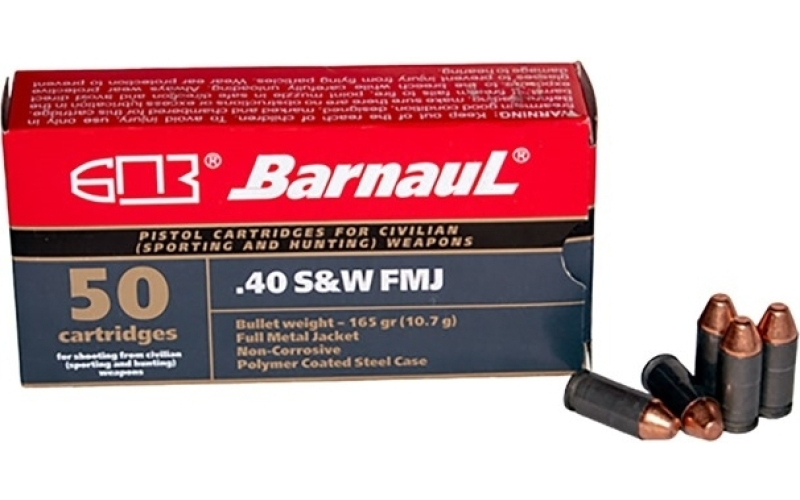 Barnaul Ammunition 40 s&w 165gr full metal jacket 50/box